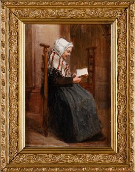 GEORGES HIPPOLYTE DILLY, olja på pannå, signerad.