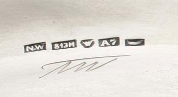 TAPIO WIRKKALA, SKÅLAR,2 st, silver, sign Tapio Wirkkala, Westerback Helsingfors 1954 och Kultakeskus Tavastehus 1958. Tot vikt ca 107 g.