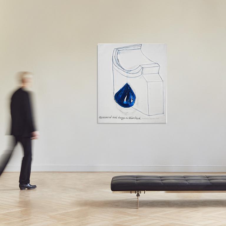 Torsten Andersson, 'Monument med droppe av blått blod. Den kreativa människans blod'.