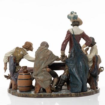 Juan Huerta, figurin, "Playing Cards", Lladró, Spanien.