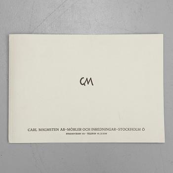 CARL MALMSTEN, golvur, 1969.