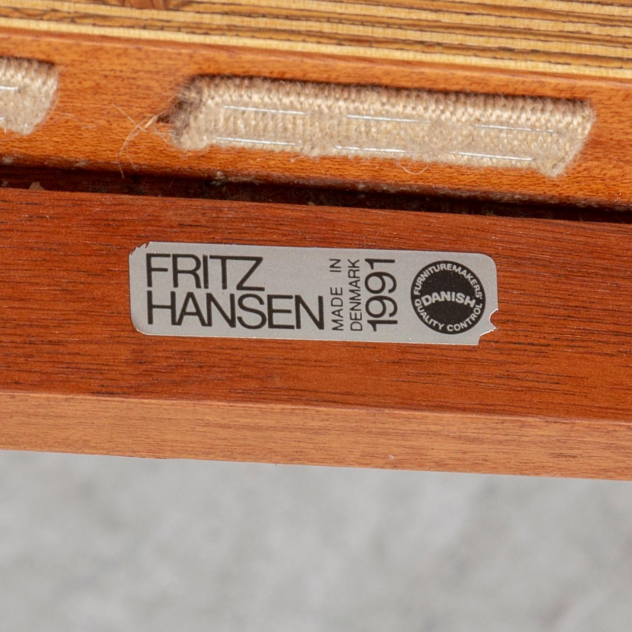 HANS J WEGNER, a cherry wood China chair from Fritz Hansen, Denmark, 1991.