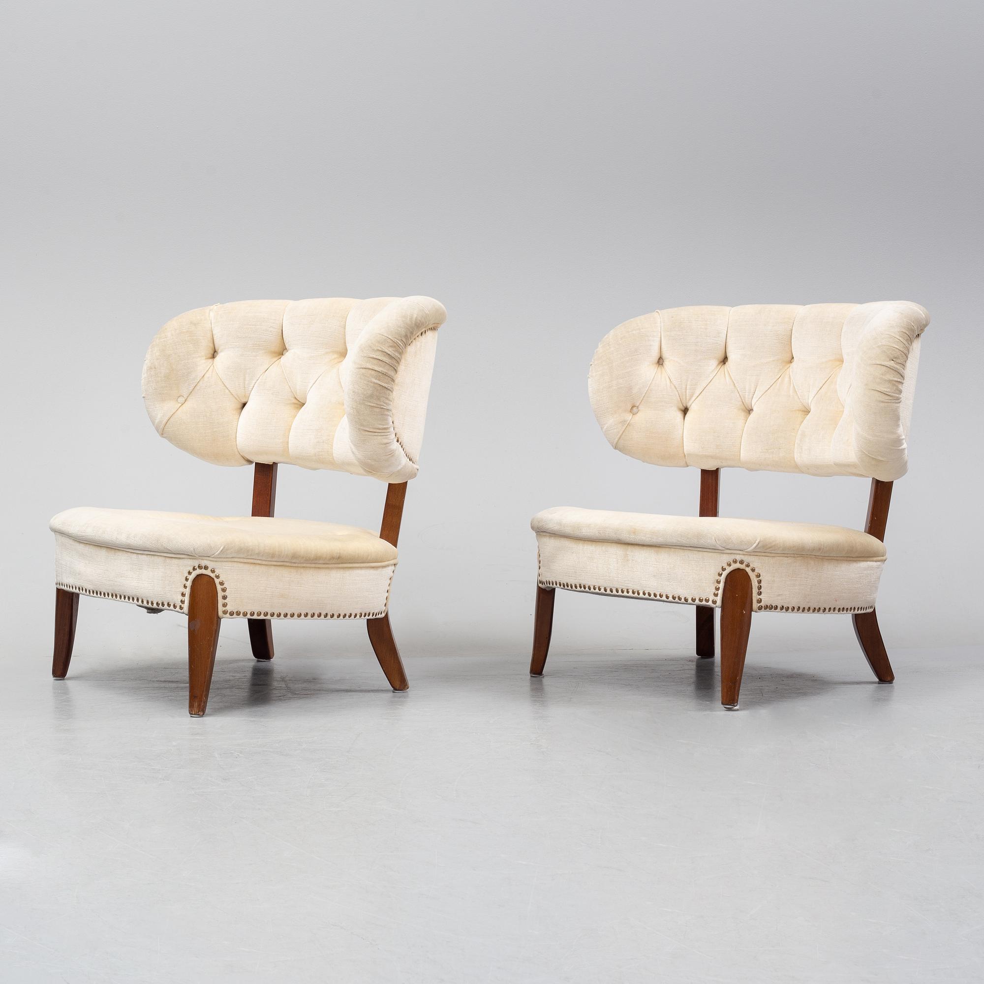 Otto Schulz, a pair of 'Schulz' easy chairs, Jio Möbler, Jönköping, second half of the 20th Century.