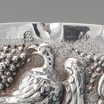 Arnold von der Hagen, presenterfat, silver, Norrköping (verksam 1695-1740(-42)), före 1700, barock.