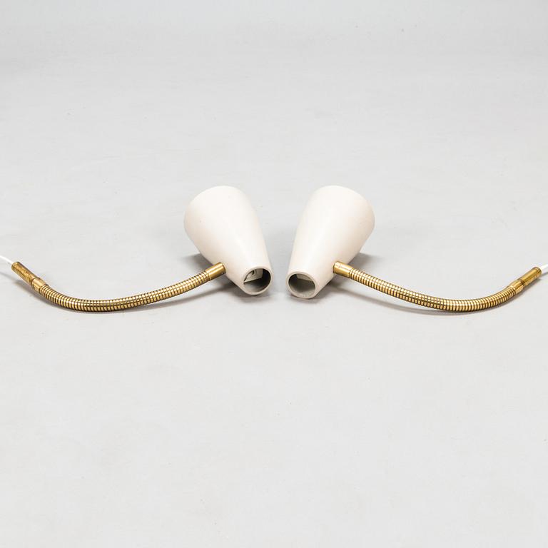 Lisa Johansson-Pape, vägglampor, ett par modell 50-056/2, Stockmann Orno 1960-tal.