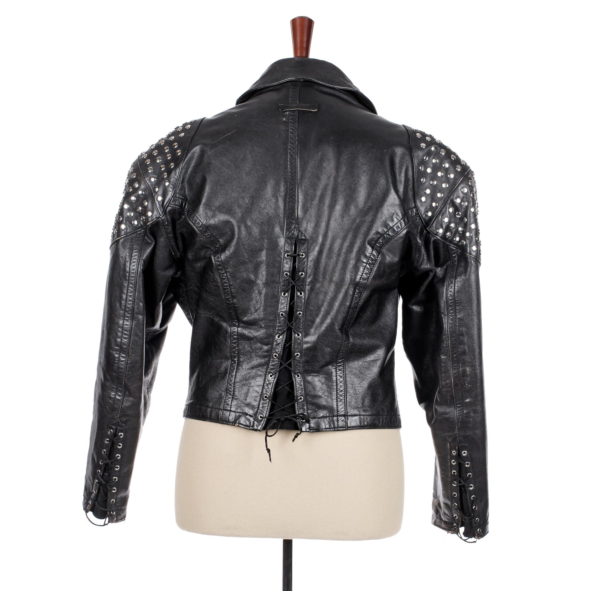 超美品 GAULTIER, JEAN-PAUL a from jacket studed leather black men's 小物