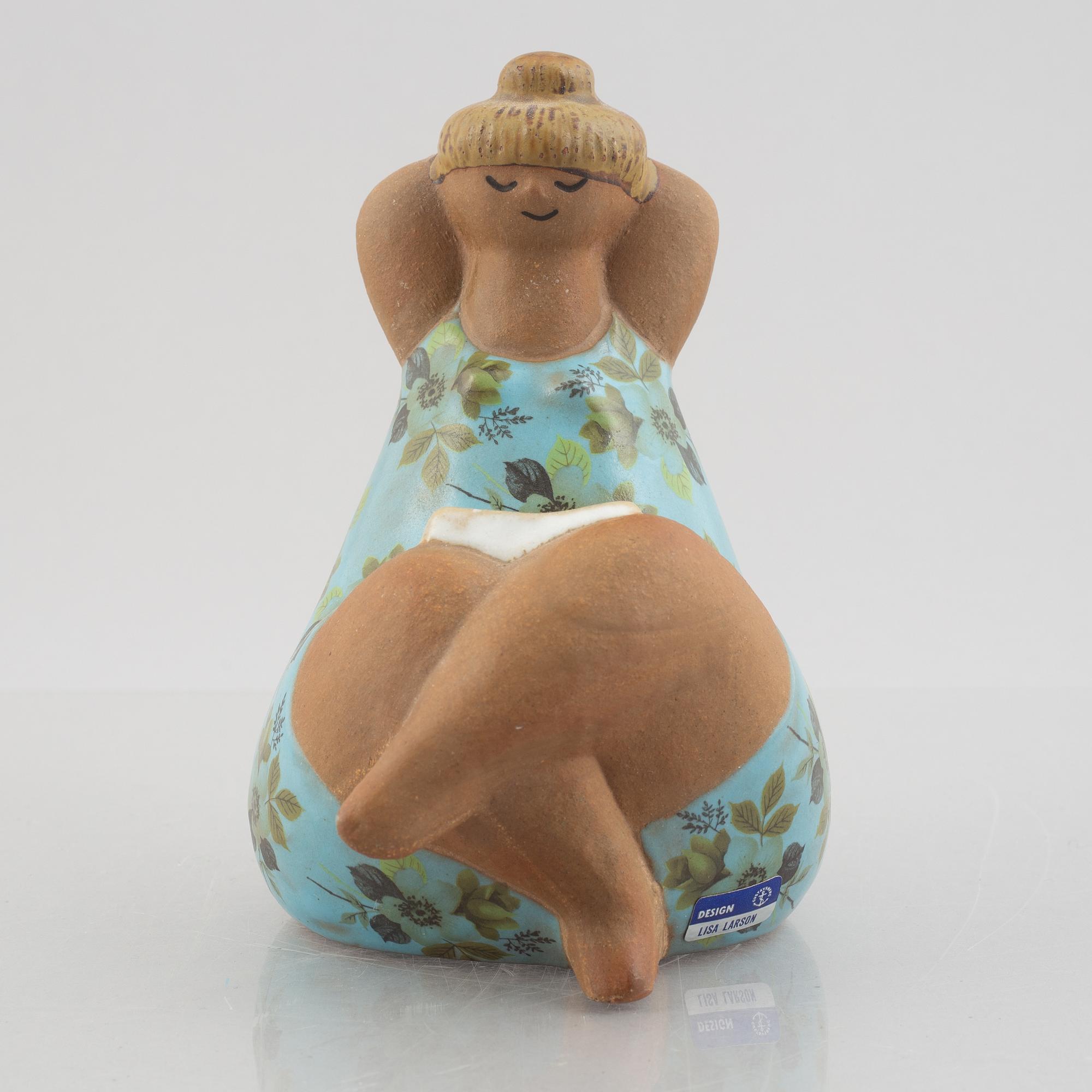 Lisa Larson, a stoneware figurine, 'Emma' from the series 'ABC-flickorna', Gustavsberg.