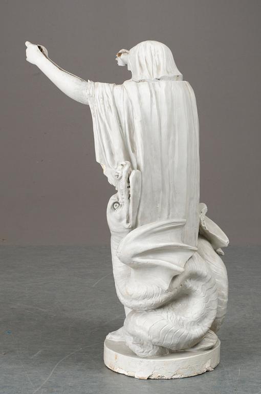 A late 18th century plaster sculpture/candelabra after the model by J. T. Sergel.