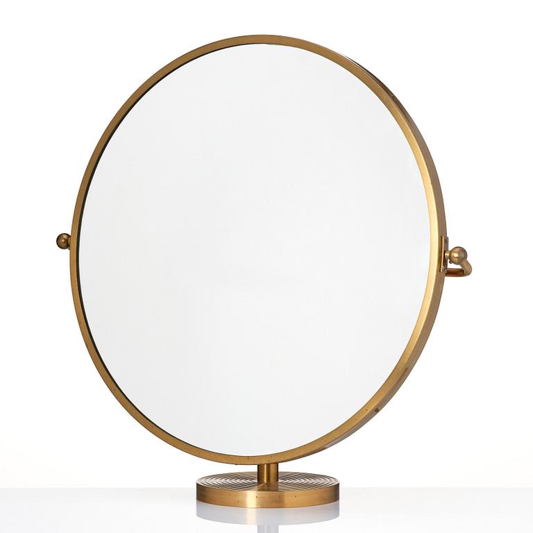 Josef Frank, a brass dressing table mirror, model "H2214", Firma Svenskt Tenn, Sweden, mid 20th  century.