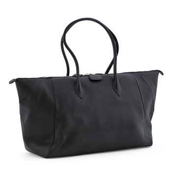 484. HERMÈS, a veau togo black shoulder bag, "Noisette".