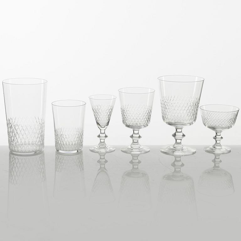 Glass service, 60 pieces, "Diamant", Kosta Boda.