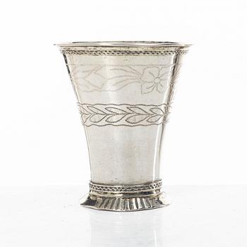 A Swedish silver beaker, mark of Johan Leffler, Falun 1777.