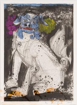 Jim Dine, "These three dogs are for Nina D".