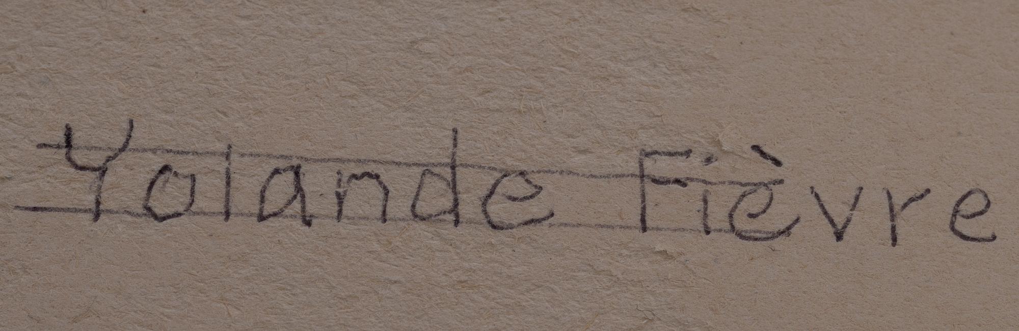 Yolande Fièvre, Utan titel.