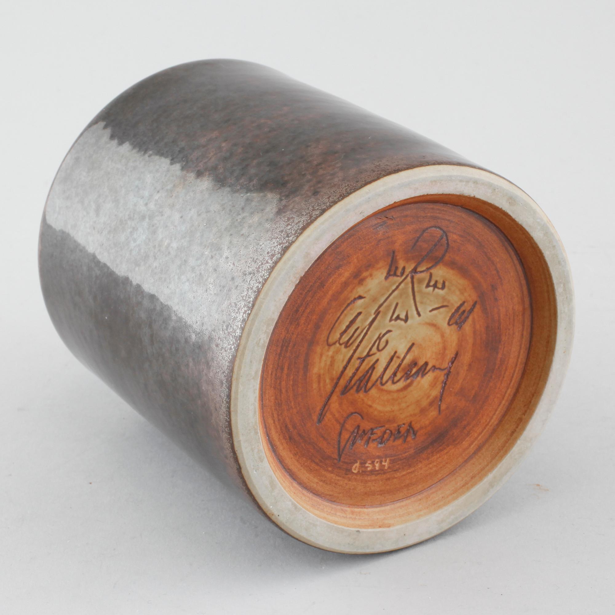 Unique stoneware vase by CARL-HARRY STÅLHANE, Rörstrand, signed and dated -61.