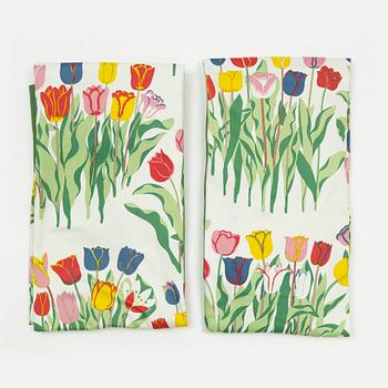 Josef Frank, a pair of 'Tulpan' cotton and linen curtains, Firma Svenskt Tenn.