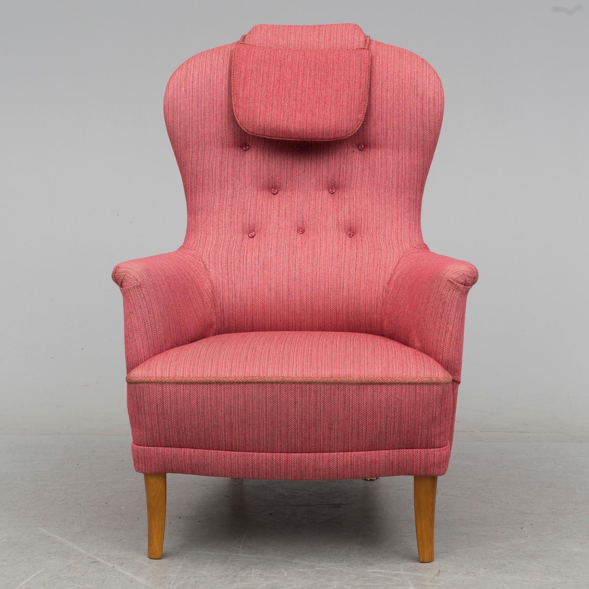 CARL MALMSTEN, a 'Farmor' easy chair from AB O.H. Sjögren, Tranås, 1987.