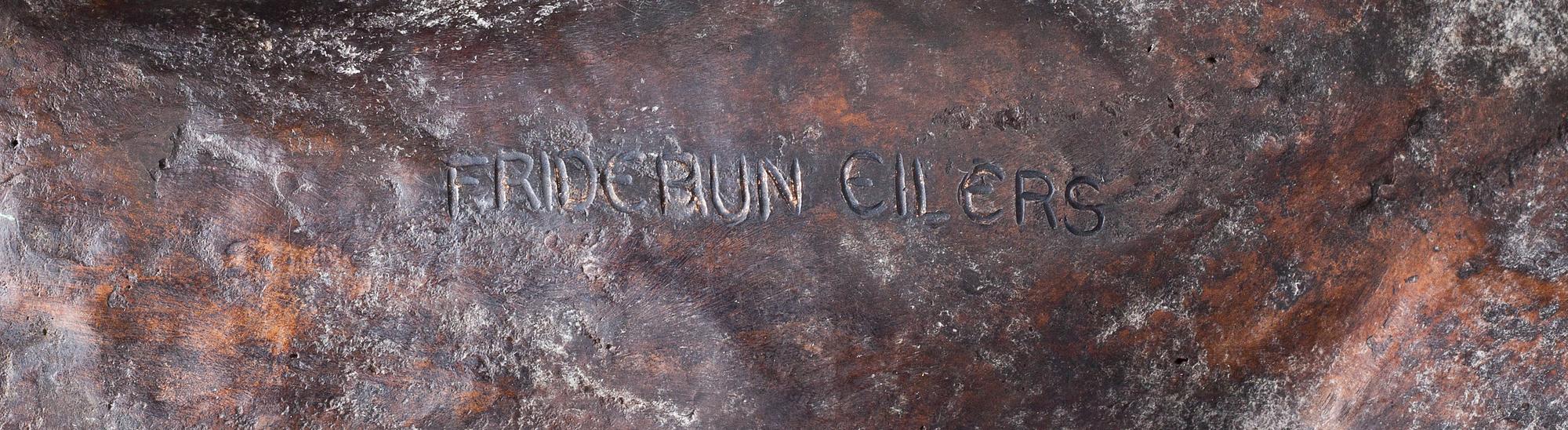 FRIDERUN VON STRALENDORFF-EILERS, brons, sign, 1900-tal.