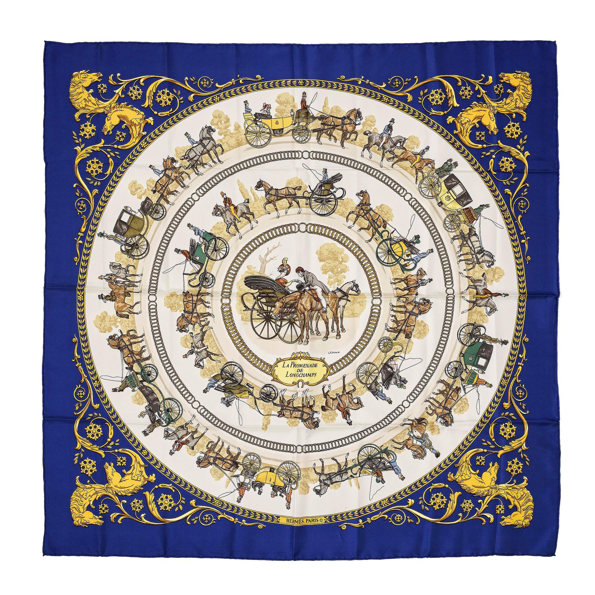 Hermès, scarf, “La Promenade de Longchamps”.