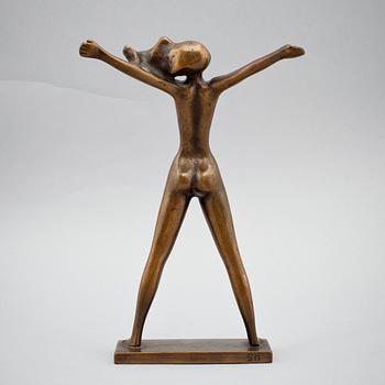 STIG BLOMBERG, skulptur, brons. Sign, Ystads brons.