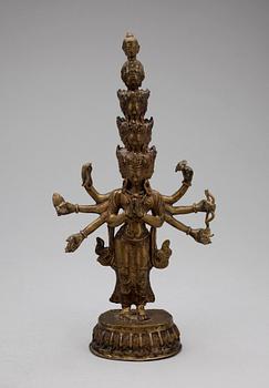 HINDUISK GUDOM, patinerad metall.