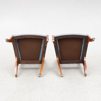 Stolar, åtta stycken, Baltikum, ca 1840-tal,  Senempire.