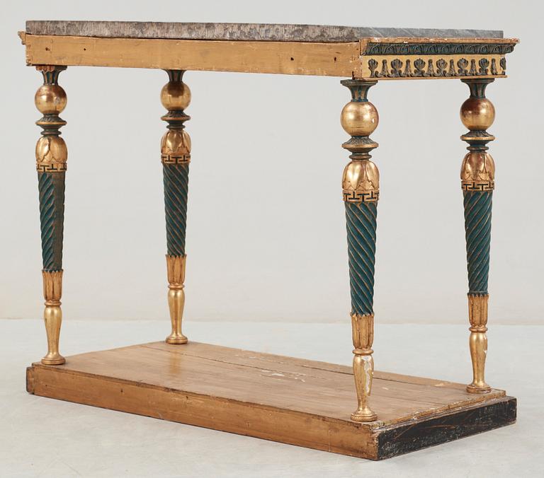 A late Gustavian early 19th century console table.