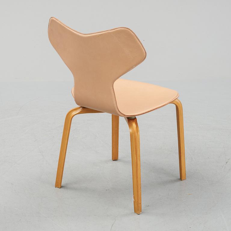 Arne Jacobsen, a leather 'Grand Prix' chair' Fritz Hansen, Denmark.