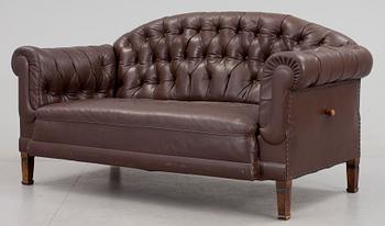 SOFFA / BÄDDSOFFA, sk chesterfield, 1920-30-tal.