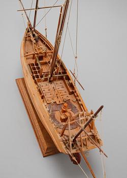 Two 20th century boat models.