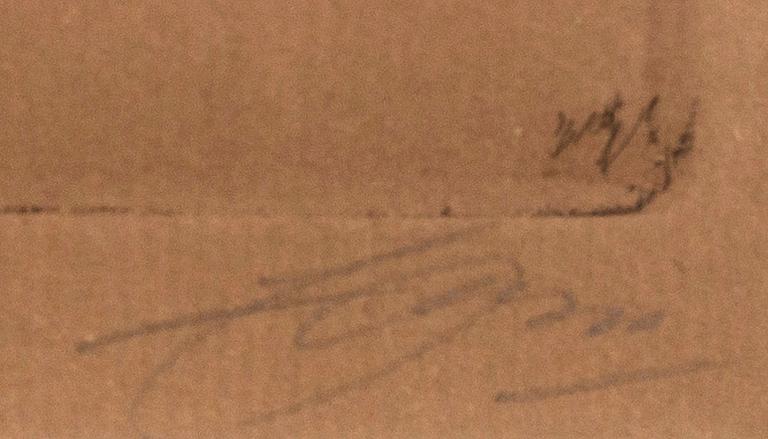 Anders Zorn, a signed etching from 1911.