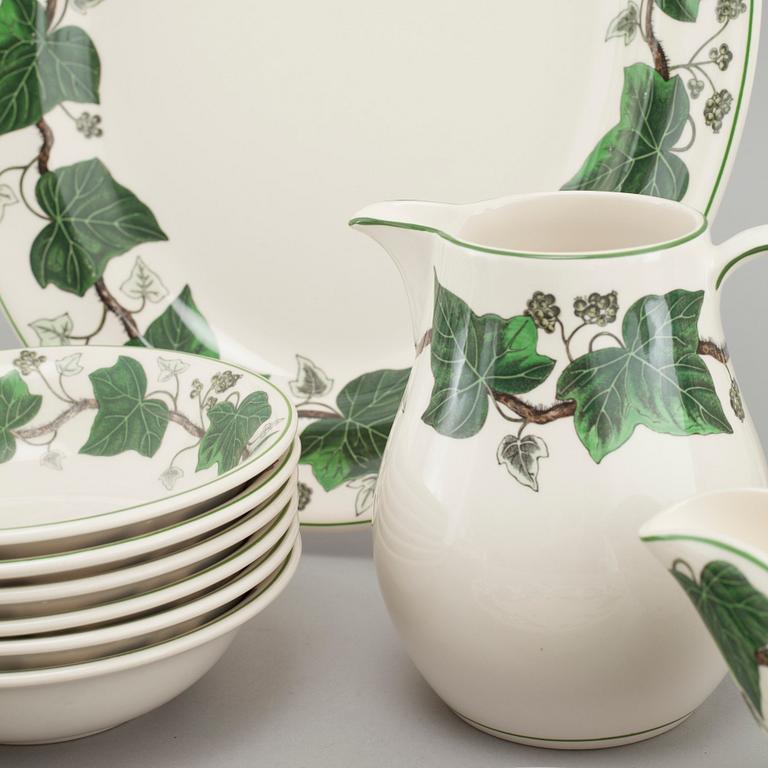 A coffee and dinner tableware set of 51 pcs, "Napoleon ivy" by Wedgewood, from the second half of the 20th century.