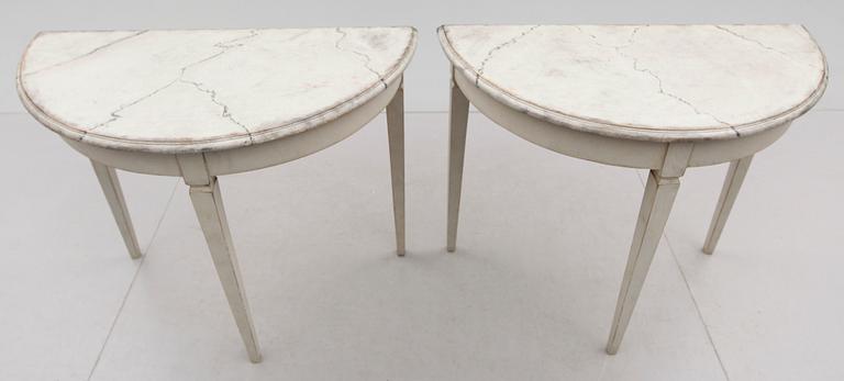 VÄGGBORD, 1 par, 1800-tal.