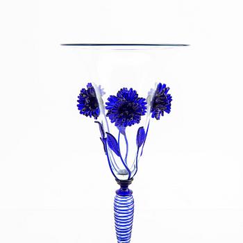 Vase/goblet Pauly, Italy glass possibly Birgitta Johansson, latter half of the 20th century.