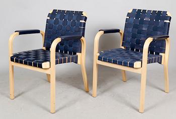 KARMSTOLAR, 1 par, Alvar Aalto, Artek, Finland.