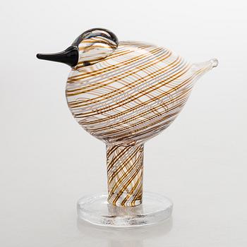 Oiva Toikka, glasfågel, "Plover", signerad O. Toikka Nuutajärvi.