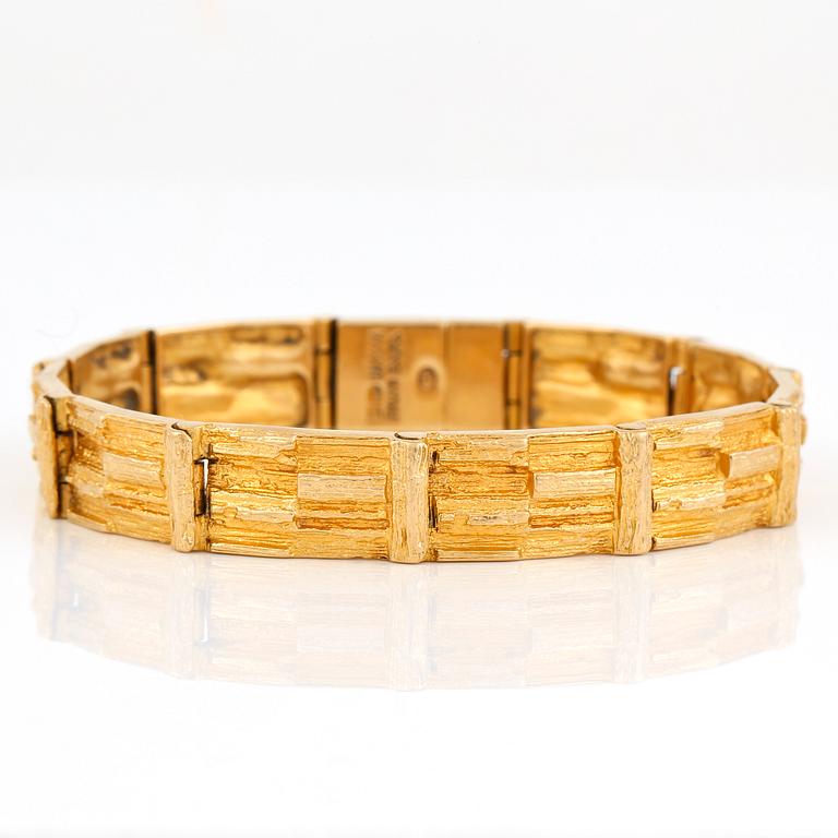 ARMBAND, 18K guld, Björn Weckström, Lapponia, Finland. Vikt 30,40 g.