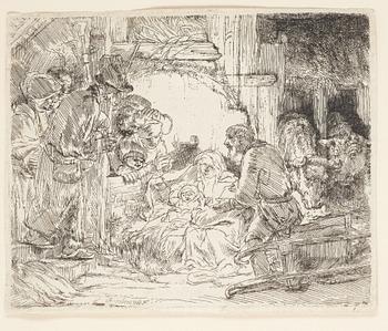 REMBRANDT HARMENSZ. VAN RIJN, etsning. Ca 1654 (Möjligen 1700-talsavdrag).