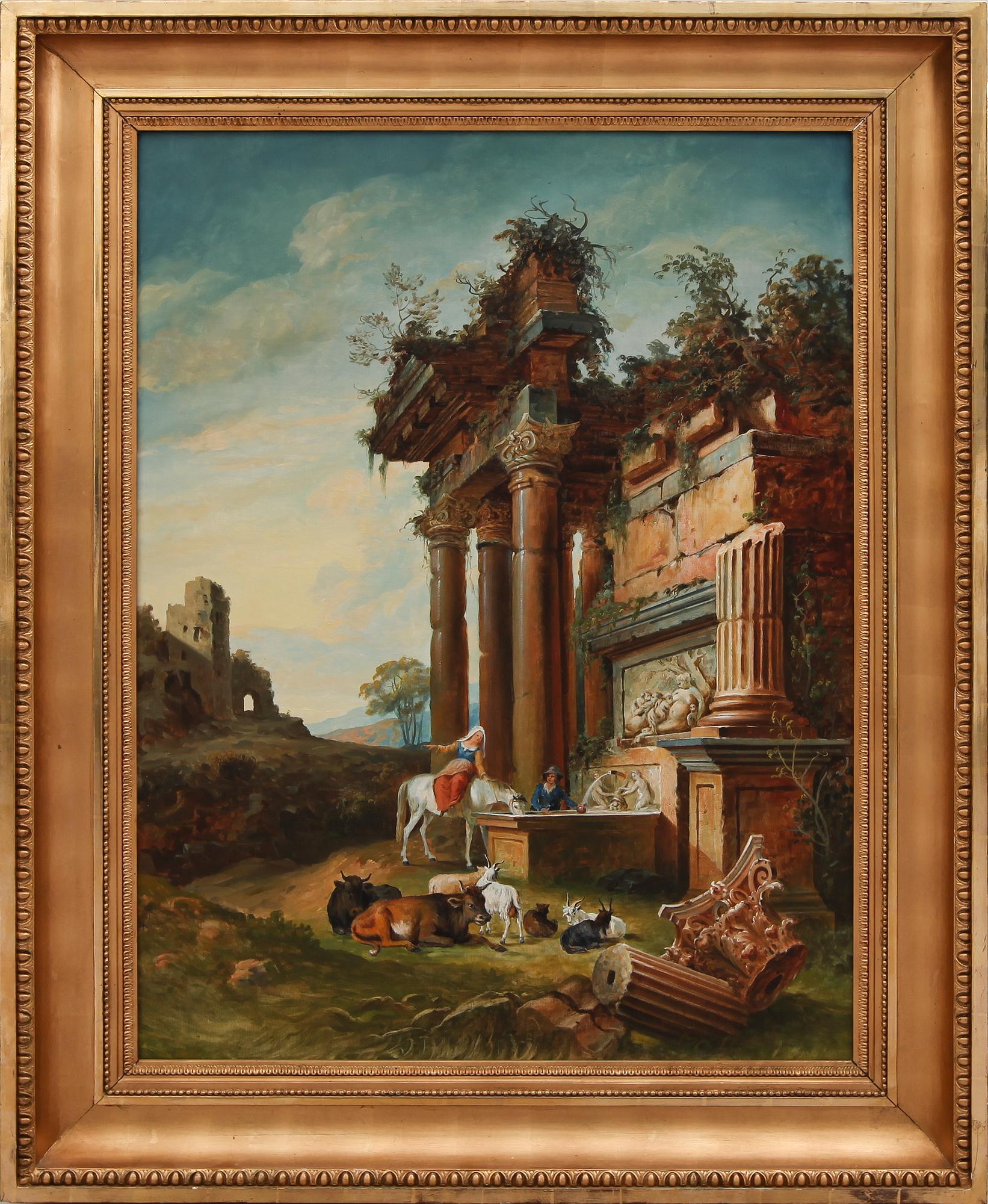 OKÄND KONSTNÄR, olja på duk, 1800-/1900-tal.