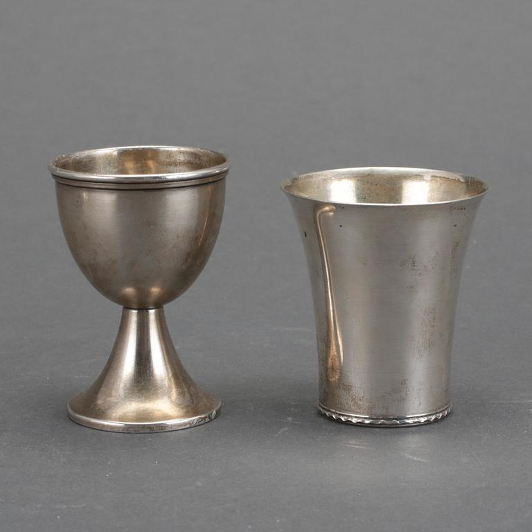 PARTI SILVER, 7 delar. Finland och Sverige, 1900-tal. Bl a Stockholm 1931. Vikt ca 254 gram.