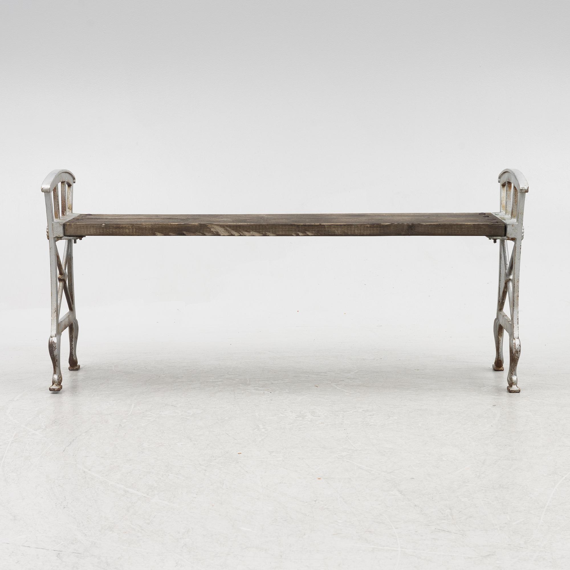 Folke Bensow, a garden bench, 'Parkbänk n:r 2', Näfveqvarns bruk.