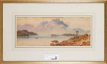 OKÄND KONSTNÄR, akvarell, 1800-tal. Enligt text a tergo EDWIN A. PENLEY, 1869.