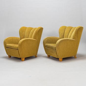 Fåtöljer, ett par, 1900-talets mitt.