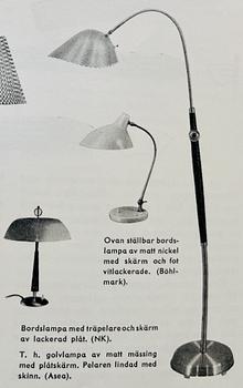 Asea, a rare Swedish Modern floor lamp model A5000, 1940s.