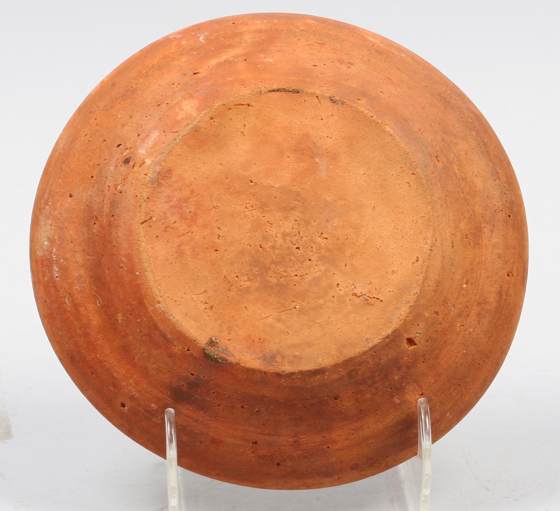 TALLRIK, keramik, troligen Småland, 1800-tal.