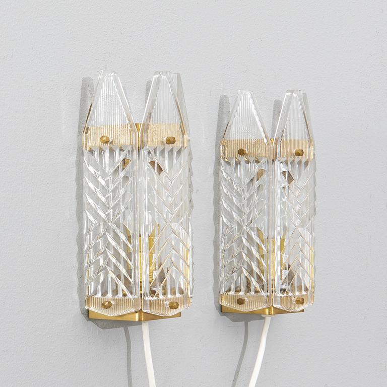 Wall lamps, a pair, second half of the 20th century.