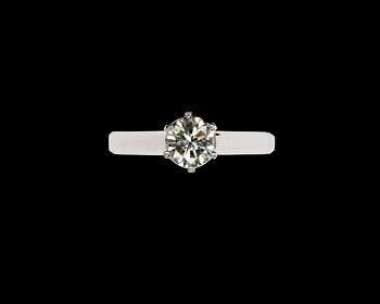 784. RING, briljantslipad diamant, tot. 0.81 ct.