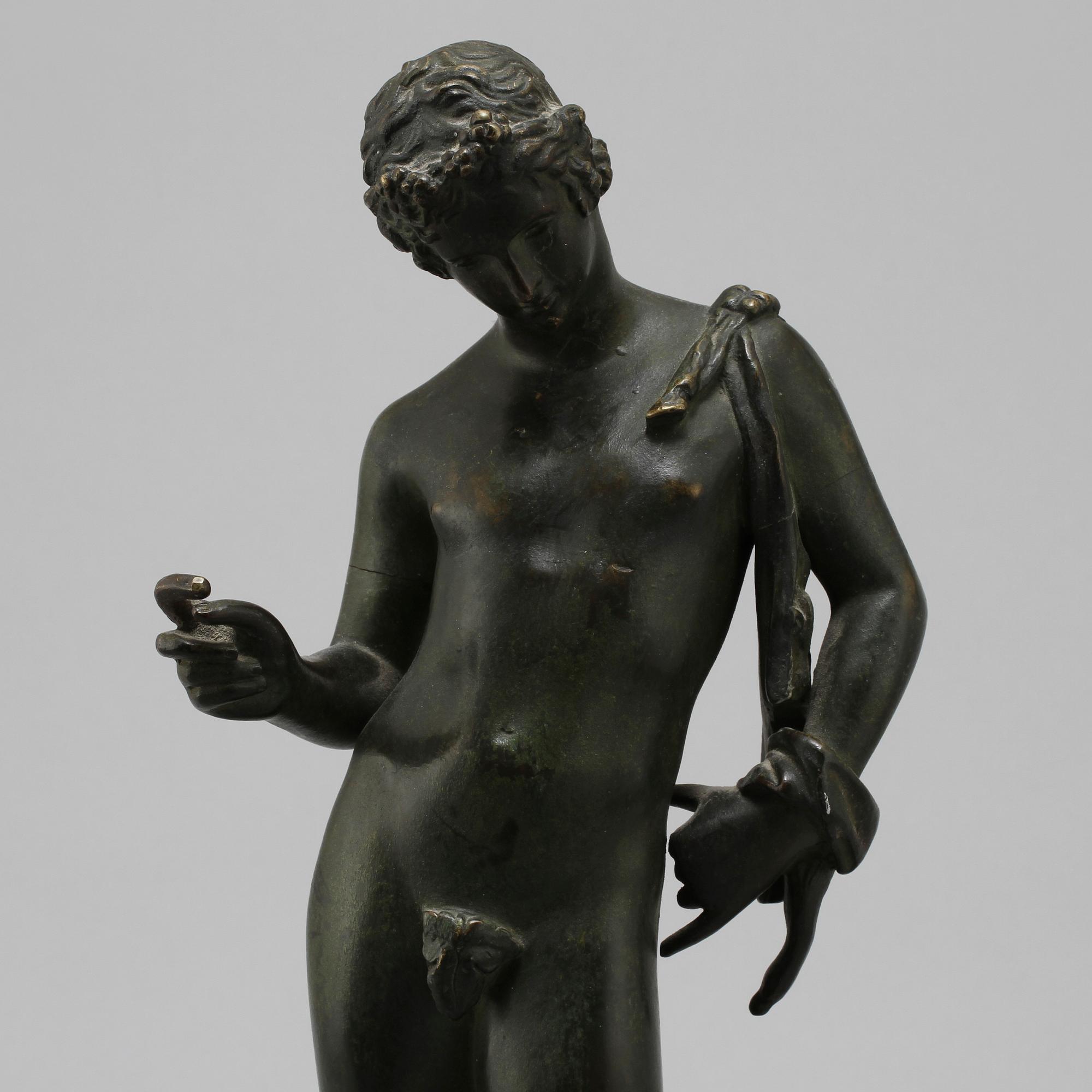 FIGURIN, patinerad brons, Musée de Naples, 1900-tal.