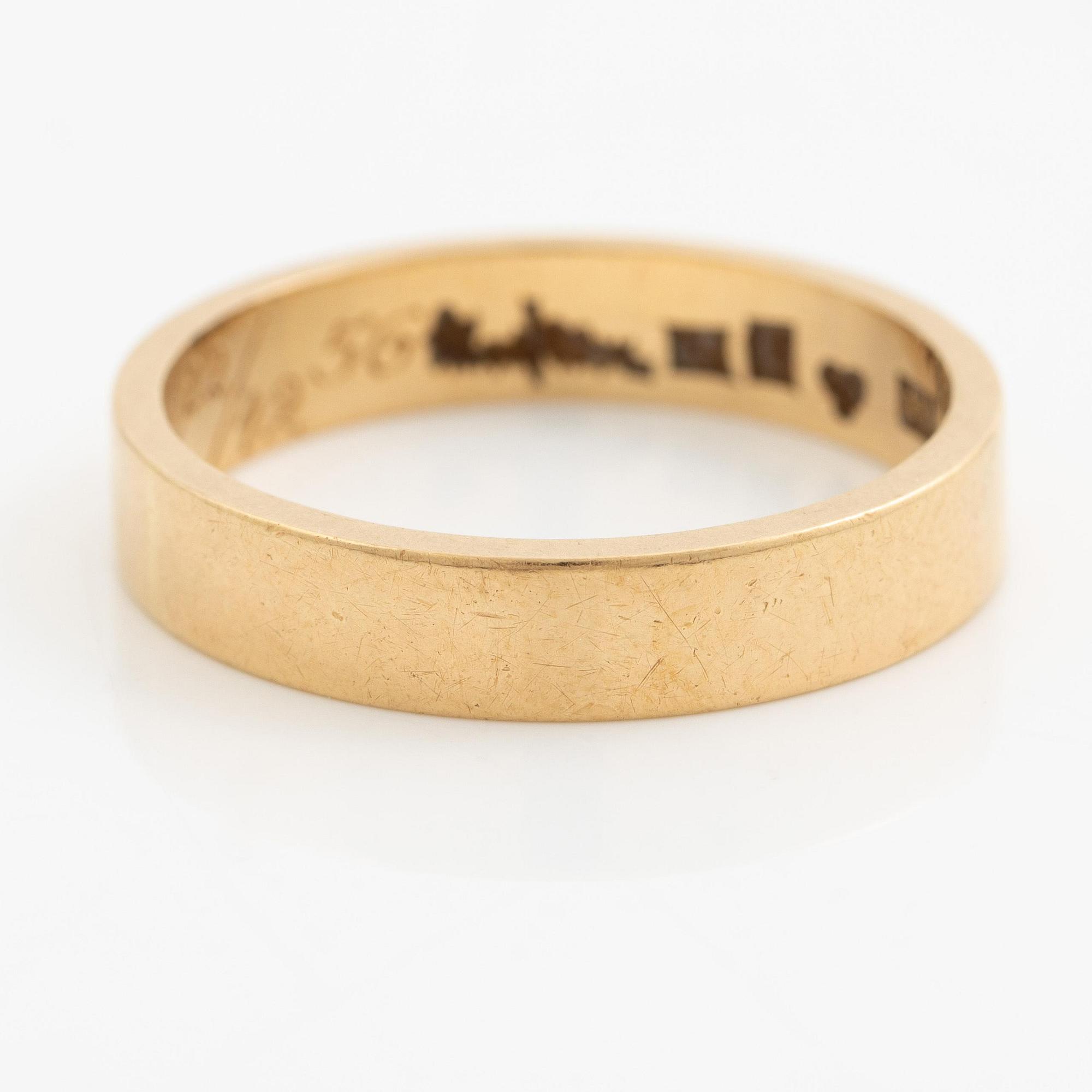 Wiwen Nilsson, a ring, 18K gold, Lund 1956.