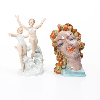 Figurines, 6 pieces, porcelain, including Schaubach Kunst, 20th century.